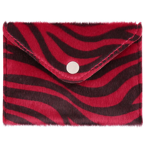 Pasjes portemonnee zebra - Rood