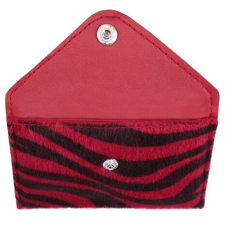 Pasjes portemonnee zebra - Rood