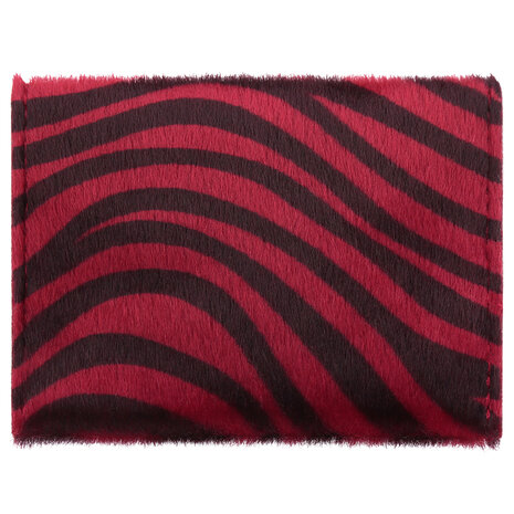 Pasjes portemonnee zebra - Rood