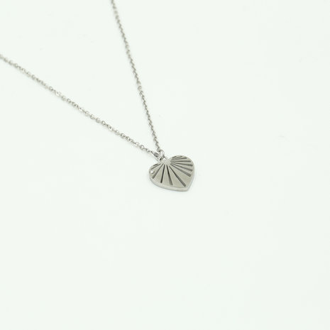 Ketting heart - Zilver