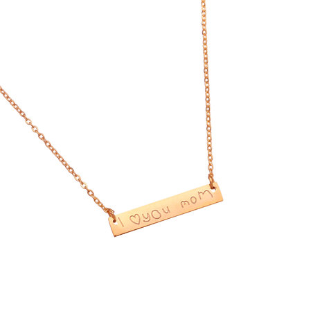 Ketting i love you mom - Rose gold