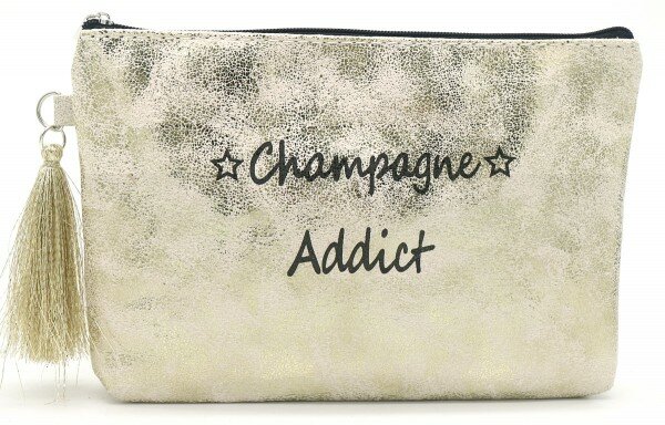 Make-up/Toilet tas champagne addict - Goud