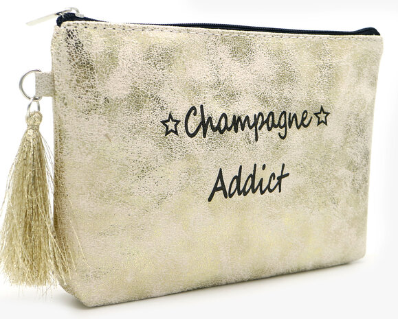 Make-up/Toilet tas champagne addict - Goud