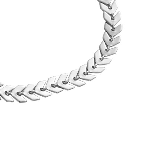 Armband chevron - Zilver