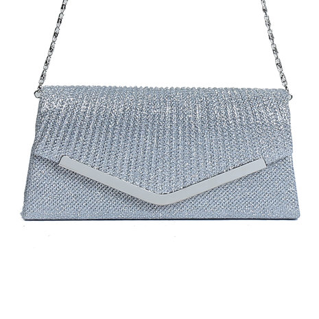 zijn Mevrouw zadel Gala tasje/clutch V - Zilver - Bijoux for me