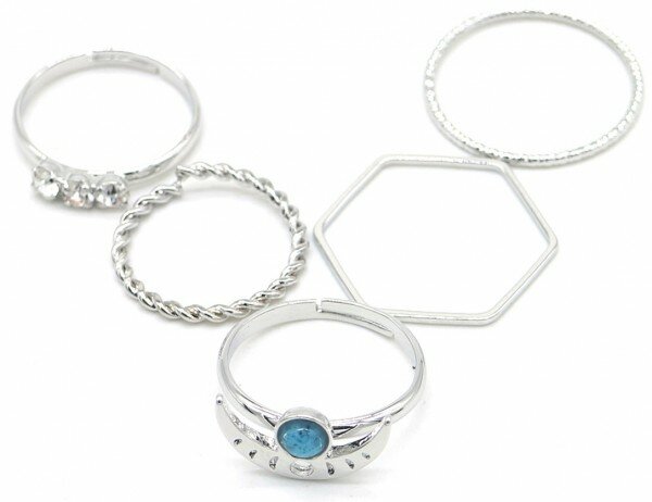 Ringen set blue moon - Maat 16