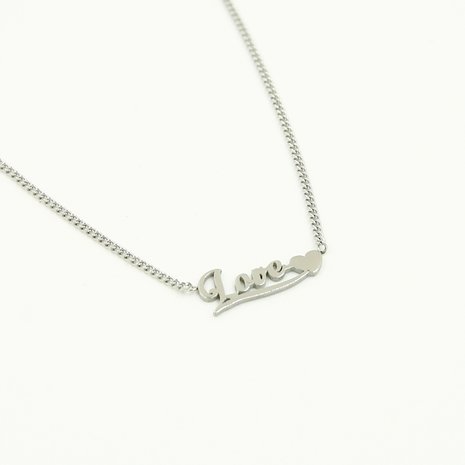 Ketting love - Zilver