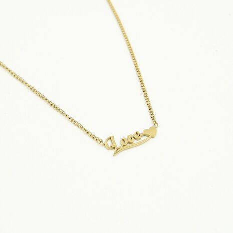 Ketting love - Goud