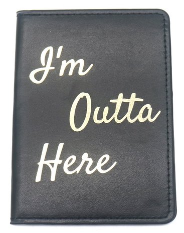 Passport case outta here - Black