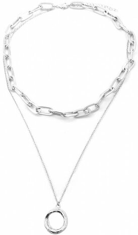 Ketting dubble chain- Zilver