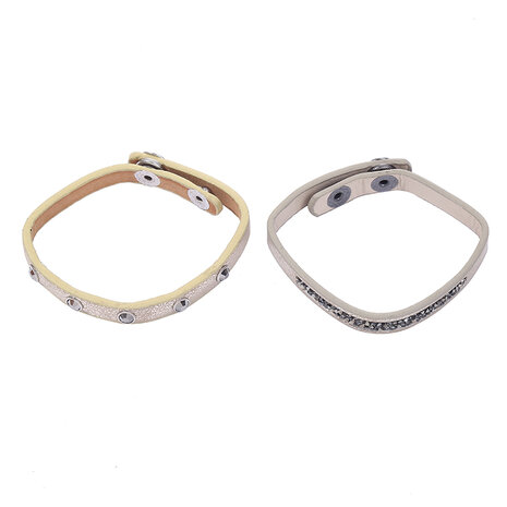 Armbanden set bling - Goud