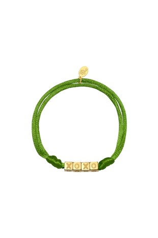 Armband satin kisses - Groen