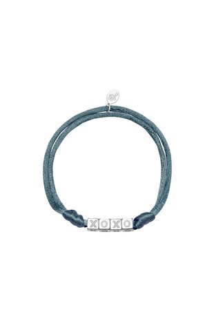 Armband satin kisses - Blauw