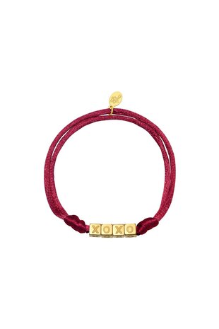 Armband satin kisses - Rood