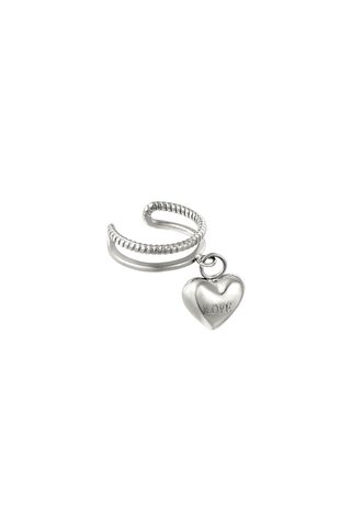 Earcuff heart - Zilver