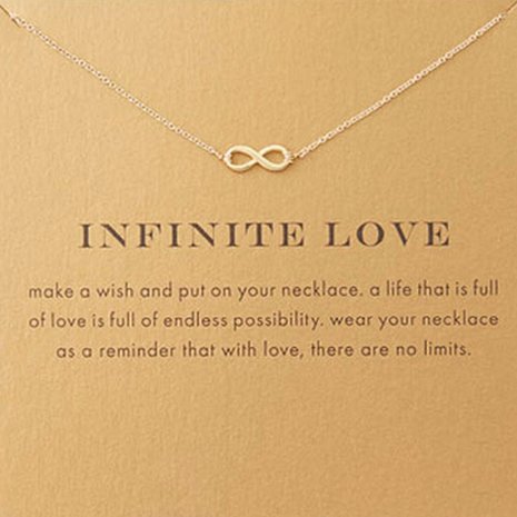 Giftcard met ketting "Infinite love"