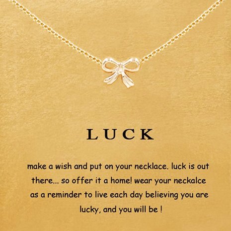 Giftcard met ketting "Luck"