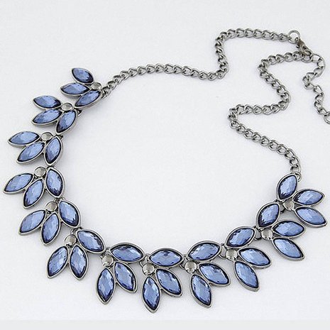 Ketting blauwe strass