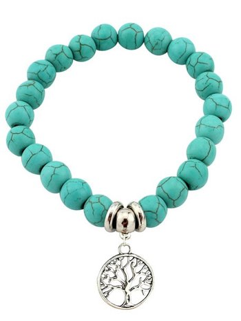 Armband turquoise levensboom