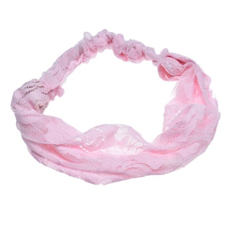 Haarband/bandana kant - roze