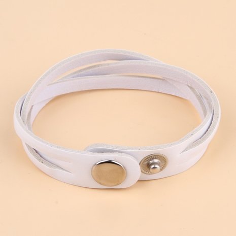 Gevlochten armband - wit