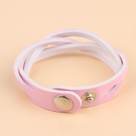 Gevlochten armband - roze