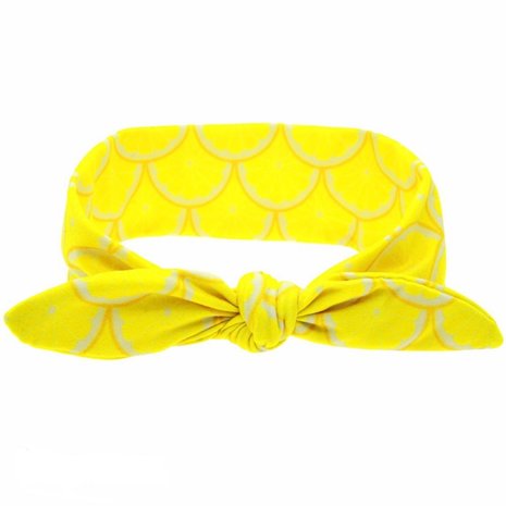 Baby/kinder Knoop haarband lemon