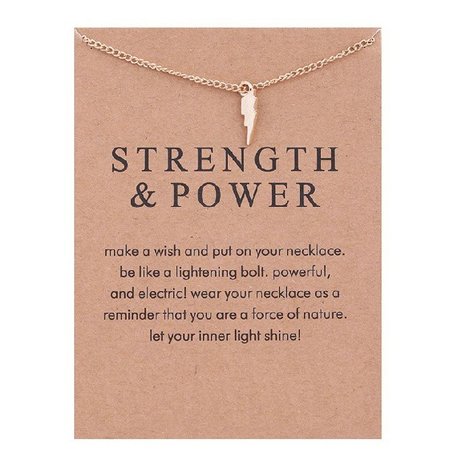 Giftcard met ketting "Strength & Power"