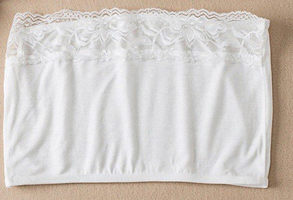 Bandeau met kant - Wit One size