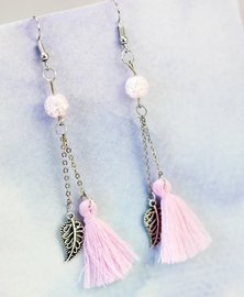 Oorbellen tassel - Roze