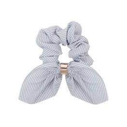 Scrunchie streep met strik - Div kleuren