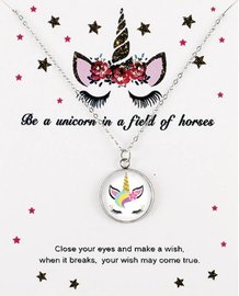 Eenhoorn/unicorn ketting op giftcard #1