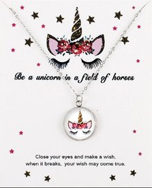 Eenhoorn/unicorn ketting op giftcard #2