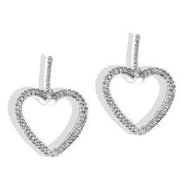 Oorbellen strass hart - zilver