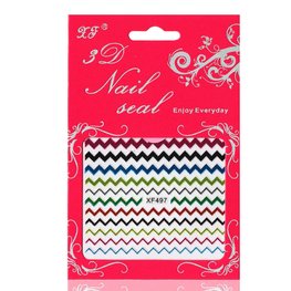 Nagel stickers chevron gekleurd