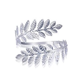 Uper-arm armband leafs - zilver