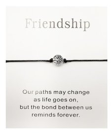 Giftcard met armband friendship - Zwart