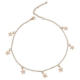 Choker/ketting stars - Goud