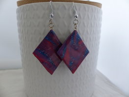 Handmade wiebertjes oorbellen - multicolor