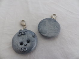 Handmade moon bedels - zilverkleurig