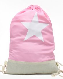 Rugzak / schooltas/ gymtas star - Roze