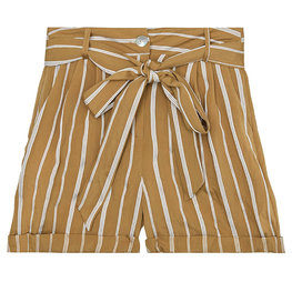 Korte broek stripes - Camel Maat M