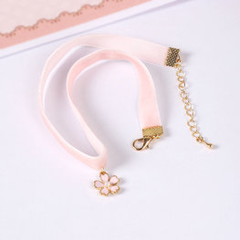 Choker roze bloem