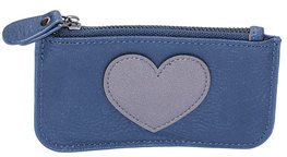 Coin purse heart - Blauw