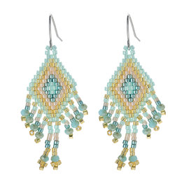 Oorbellen beaded dream - Mint