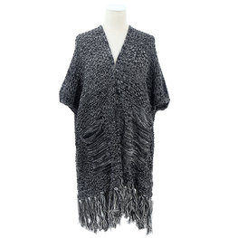 Vest tassels - Zwart