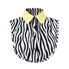 Los kraagje/Blouse kraagje zebra - geel