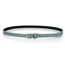 Smalle riem croco - Blauw