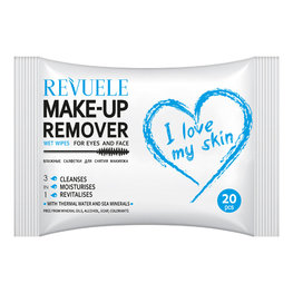 Revuele make-up remover doekjes - Thermaal water en zee mineralen