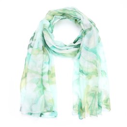 Zomersjaal tie dye- Groen